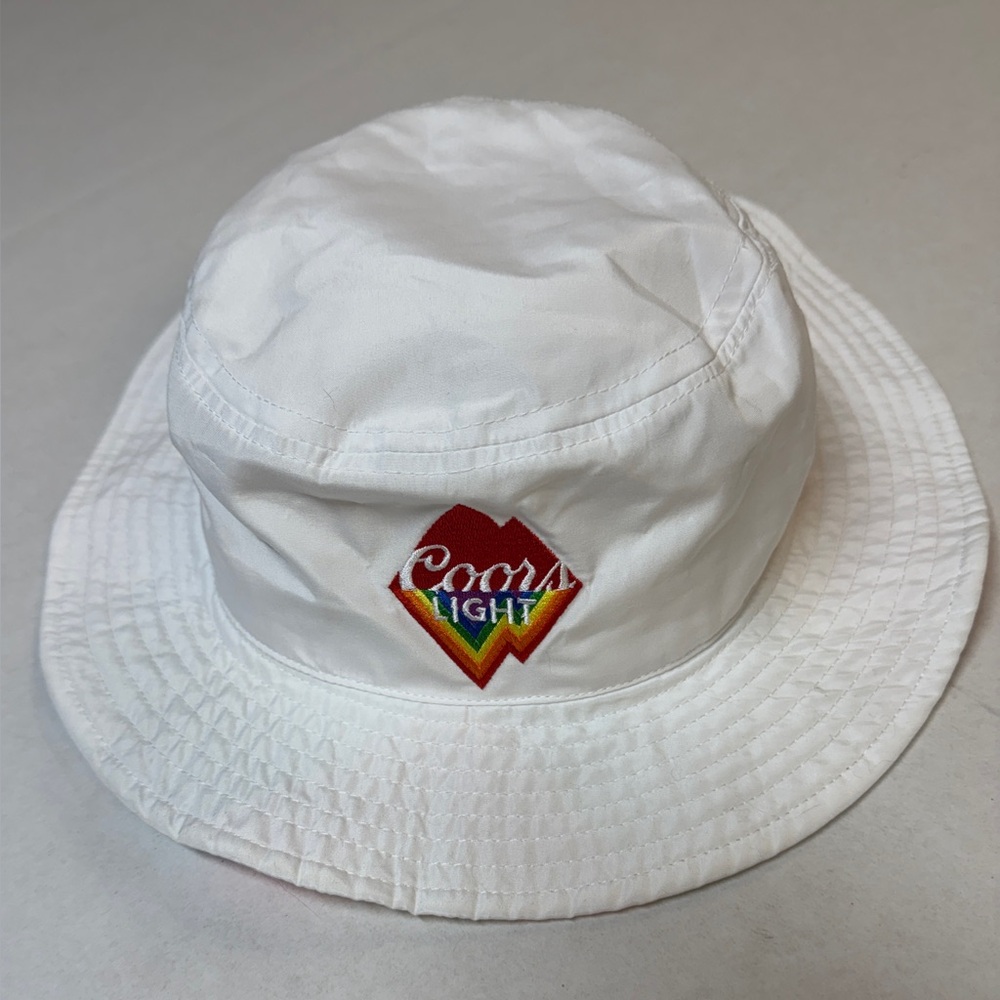 Coors‎ Light Rainbow Logo White Bucket Hat